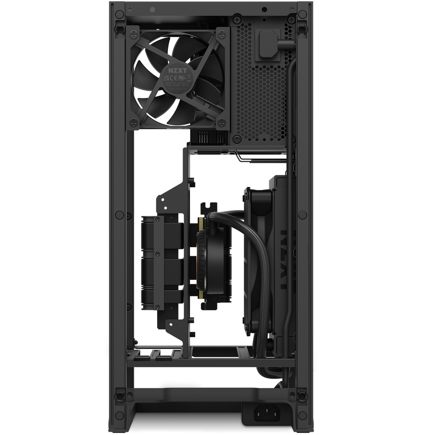 NZXT H1 VERSION2 2022 BLACK COLOR WITH 140MM LIQUID COOLER WITH PCIE GEN.4 EXTENDER (CS-H11BB-IN)