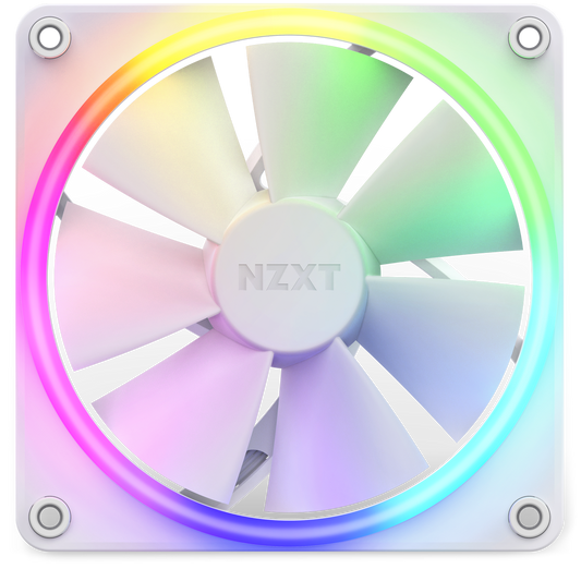 NZXT F120RGB - 120MM RGB HEATSINK FANS - SINGLE (WHITE) RF-R12SF-W1