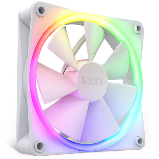 NZXT F120RGB - 120MM RGB HEATSINK FANS - SINGLE (WHITE) RF-R12SF-W1