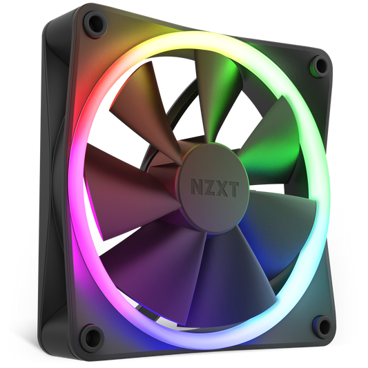 NZXT F120RGB - 120MM RGB FANS - SINGLE BLACK (RF-R12SF-B1)