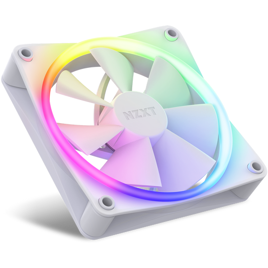 NZXT F120RGB - 120MM RGB LIQUID COOLER HEATSINK FANS - TRIPLE (WHITE) RF-R12TF-W1