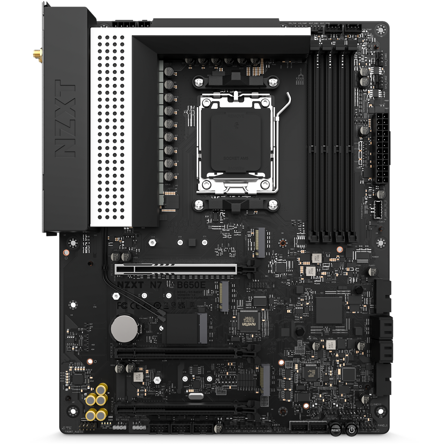 NZXT N7 B650E MOTHERBOARD - AMD B650 WHITE N7-B65XT-W1