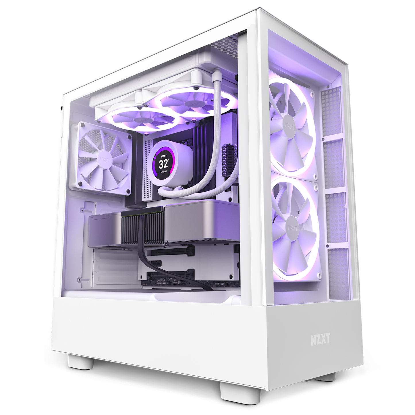 NZXT CHASSIS H SERIES H5 ELITE EDITION ATX MID TOWER CHASSIS ALL WHITE COLOR (CC-H51EW-01)