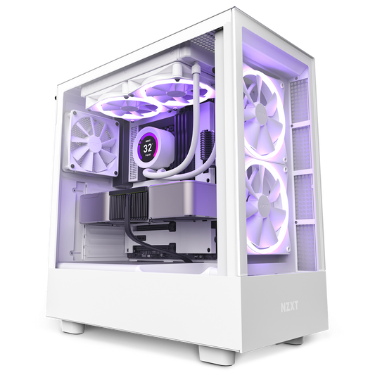 NZXT CHASSIS H SERIES H5 ELITE EDITION ATX MID TOWER CHASSIS ALL WHITE COLOR (CC-H51EW-01)