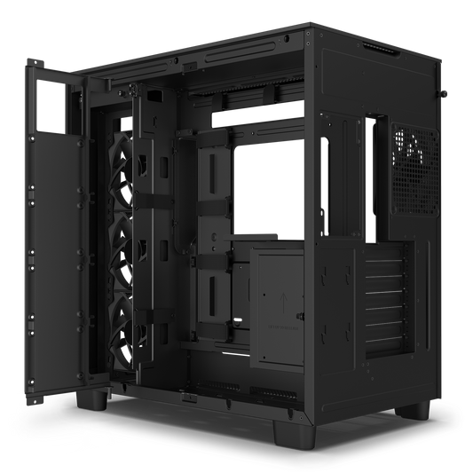 NZXT CHASSIS H SERIES H9 FLOW EDITION ATX MID TOWER CHASSIS ALL BLACK(CM-H91FB-01)