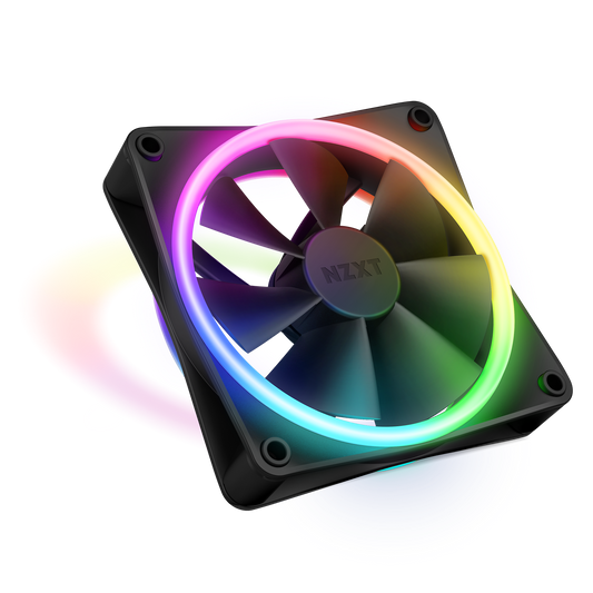 NZXT F120RGB DUO - 120MM DUAL- SIDED RGB FAN - SINGLE PACK (BLACK) RF-D12SF-B1