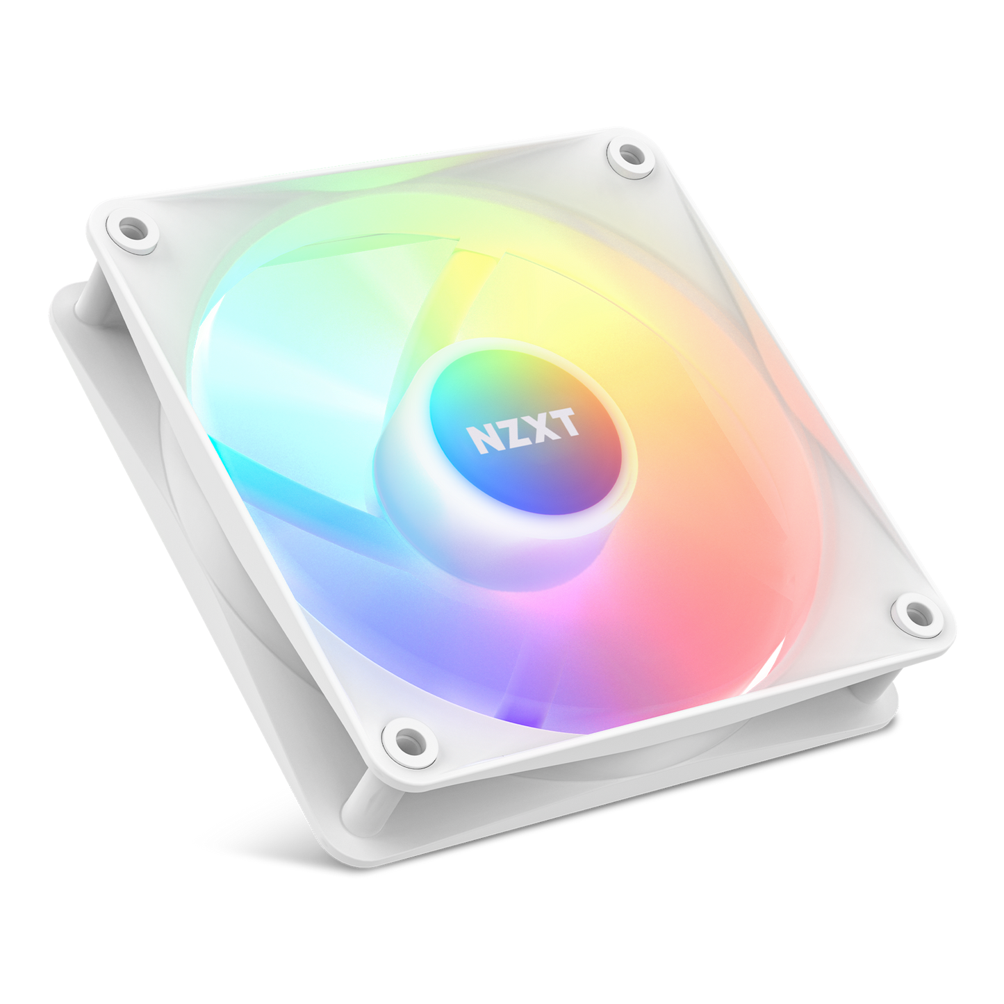 NZXT F120RGB CORE - 120MM HUB-MOUNTED RGB FAN - SINGLE PACK (WHITE)-RF-C12SF-W1