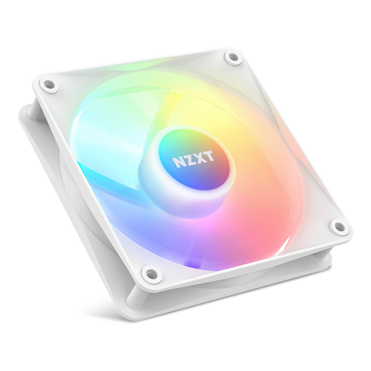 NZXT F120RGB CORE - 120MM HUB-MOUNTED RGB FAN - SINGLE PACK (WHITE)-RF-C12SF-W1