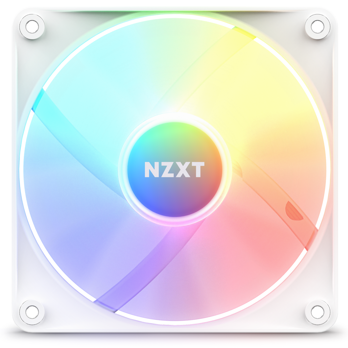 NZXT F120RGB CORE - 120MM HUB-MOUNTED RGB FAN - SINGLE PACK (WHITE)-RF-C12SF-W1