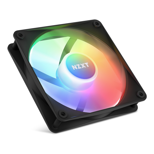 NZXT F120RGB CORE - 120MM HUB-MOUNTED RGB FAN - SINGLE PACK (BLACK)-RF-C12SF-B1