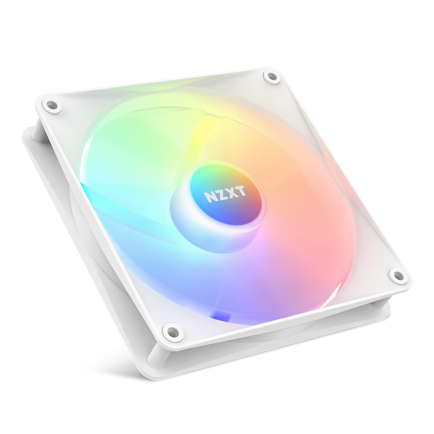 NZXT F140RGB CORE - 140MM HUB-MOUNTED RGB FAN - SINGLE PACK (WHITE)-RF-C14SF-W1