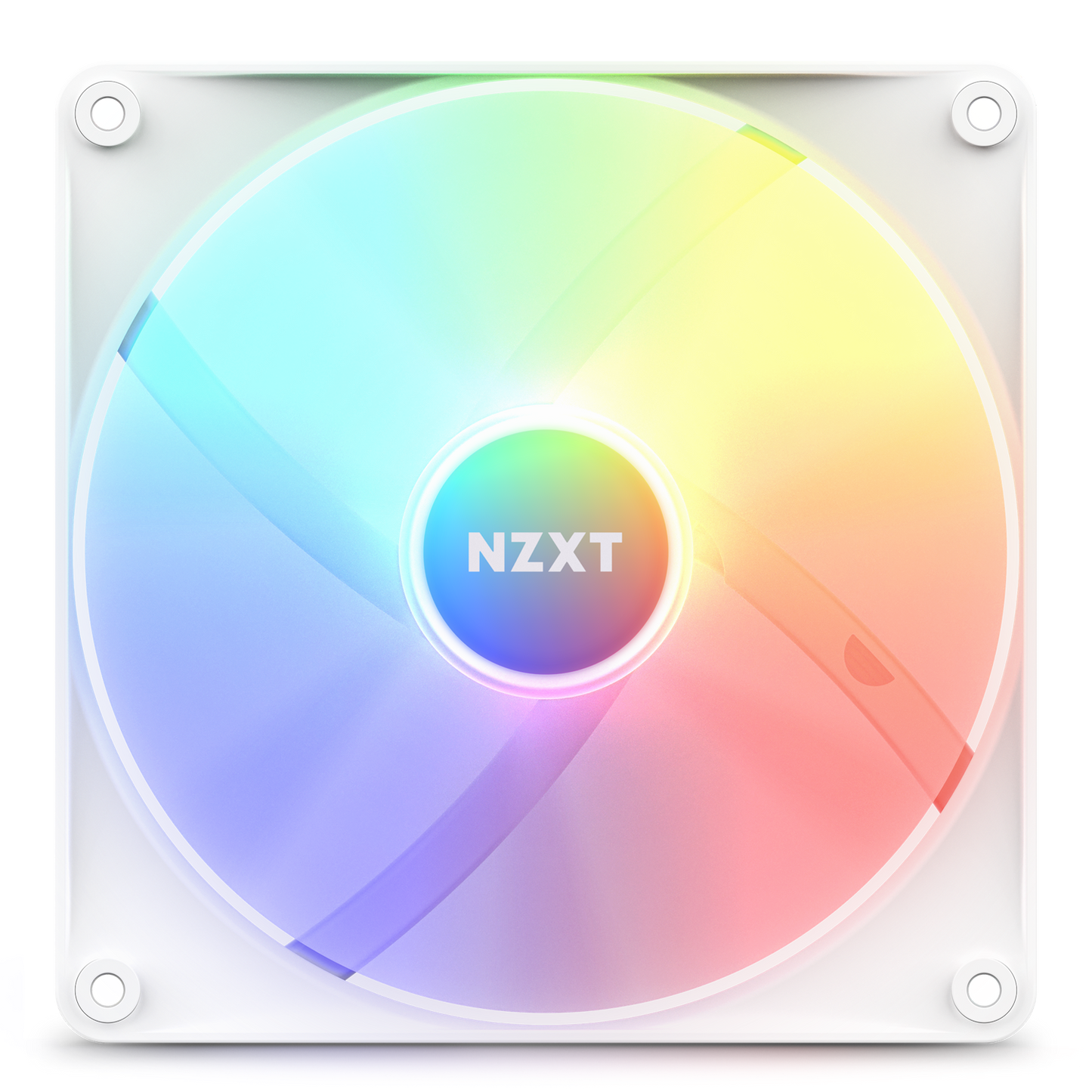 NZXT F140RGB CORE - 140MM HUB-MOUNTED RGB FAN - SINGLE PACK (WHITE)-RF-C14SF-W1