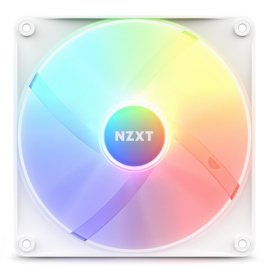 NZXT F140RGB CORE - 140MM HUB-MOUNTED RGB FAN - SINGLE PACK (WHITE)-RF-C14SF-W1