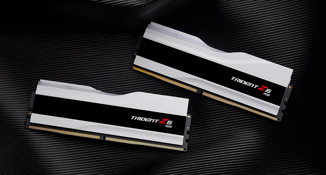 GSKILL MEMORY F5-6000J3636F32GX2-TZ5RW - 32GB X 2 6000MHZ TRIDENT Z RGB WHITE CL 36