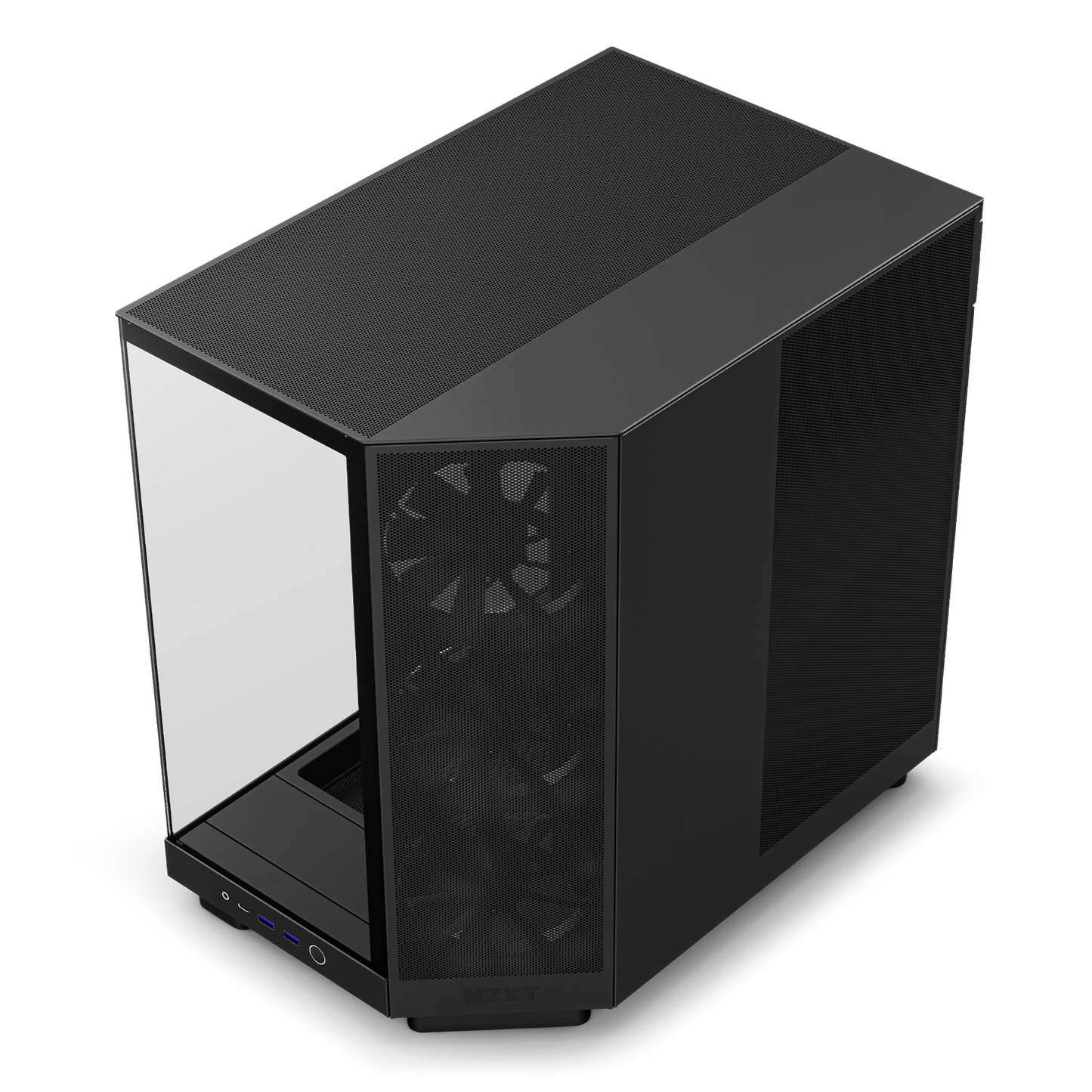 NZXT CHASSIS H6 FLOW (2023) COMPACT DUAL-CHAMBER ATX CASE W/O PSU - ALL BLACK-CC-H61FB-01