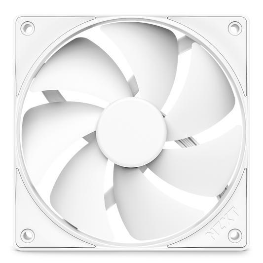 NZXT F120P - 120MM STATIC PRESSURE FANS - SINGLE WHITE (RF-P12SF-W1)