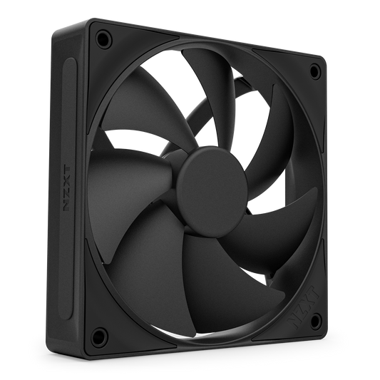 NZXT F120P - 120MM STATIC PRESSURE FANS - SINGLE BLACK (RF-P12SF-B1)