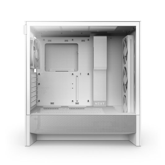 NZXT CHASSIS H5 FLOW RGB (2024) COMPACT MID-TOWER ATX CASE ALL WHITE - CC-H52FW-R1
