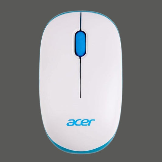 Acer White and Blue Wireless Mouse