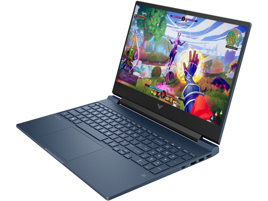 HP Victus 15-FA2504TX 15.6 Inch Gaming Laptop, Intel Core 5 210H, 24GB RAM, 512GB SSD, GeForce RTX 4050 6GB, Windows 11 Home, Microsoft Office 2024, Blue