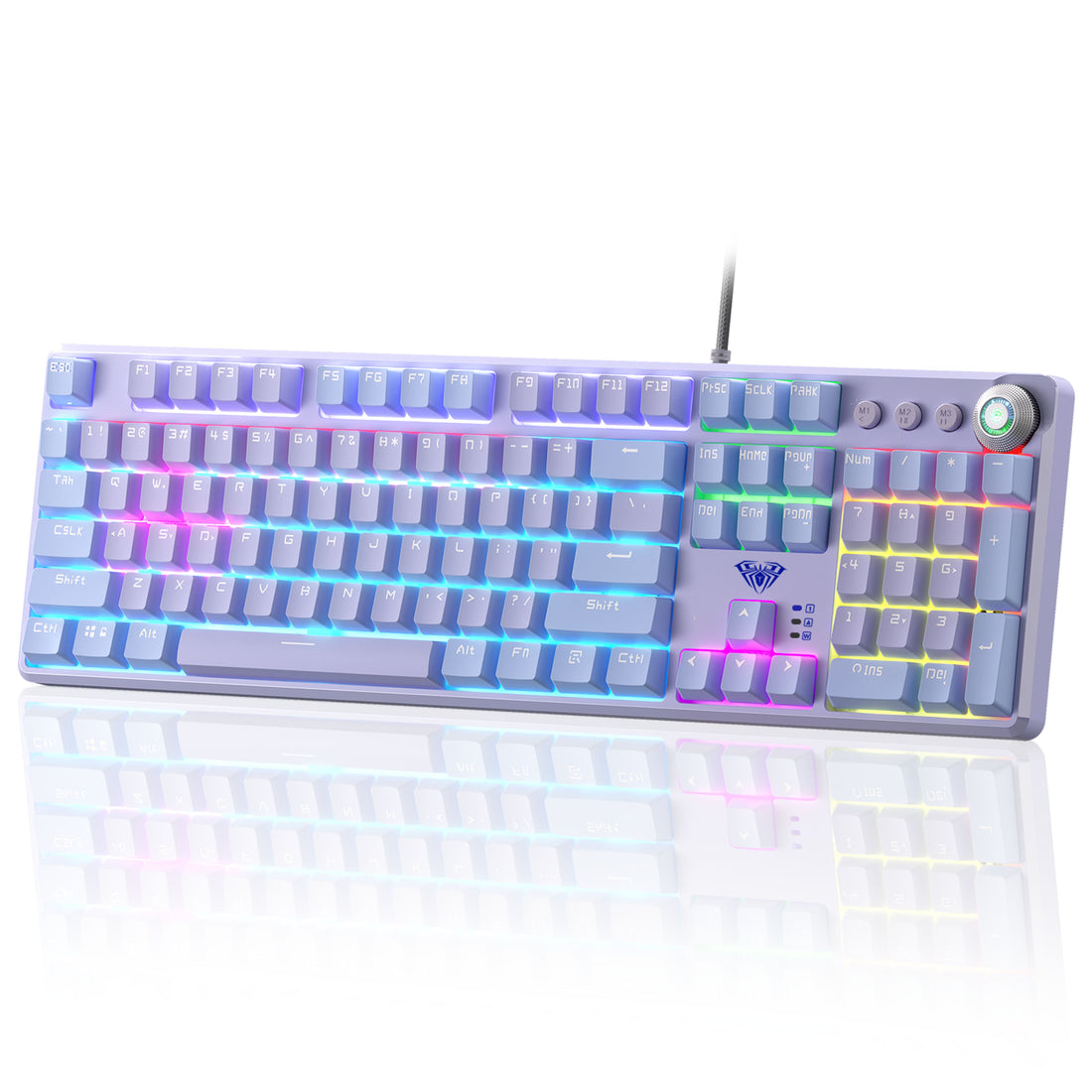 AULA F2088PRO FULL SIZE USB WIRED MECHANICAL GAMING KEYBOARD WITH MEDI