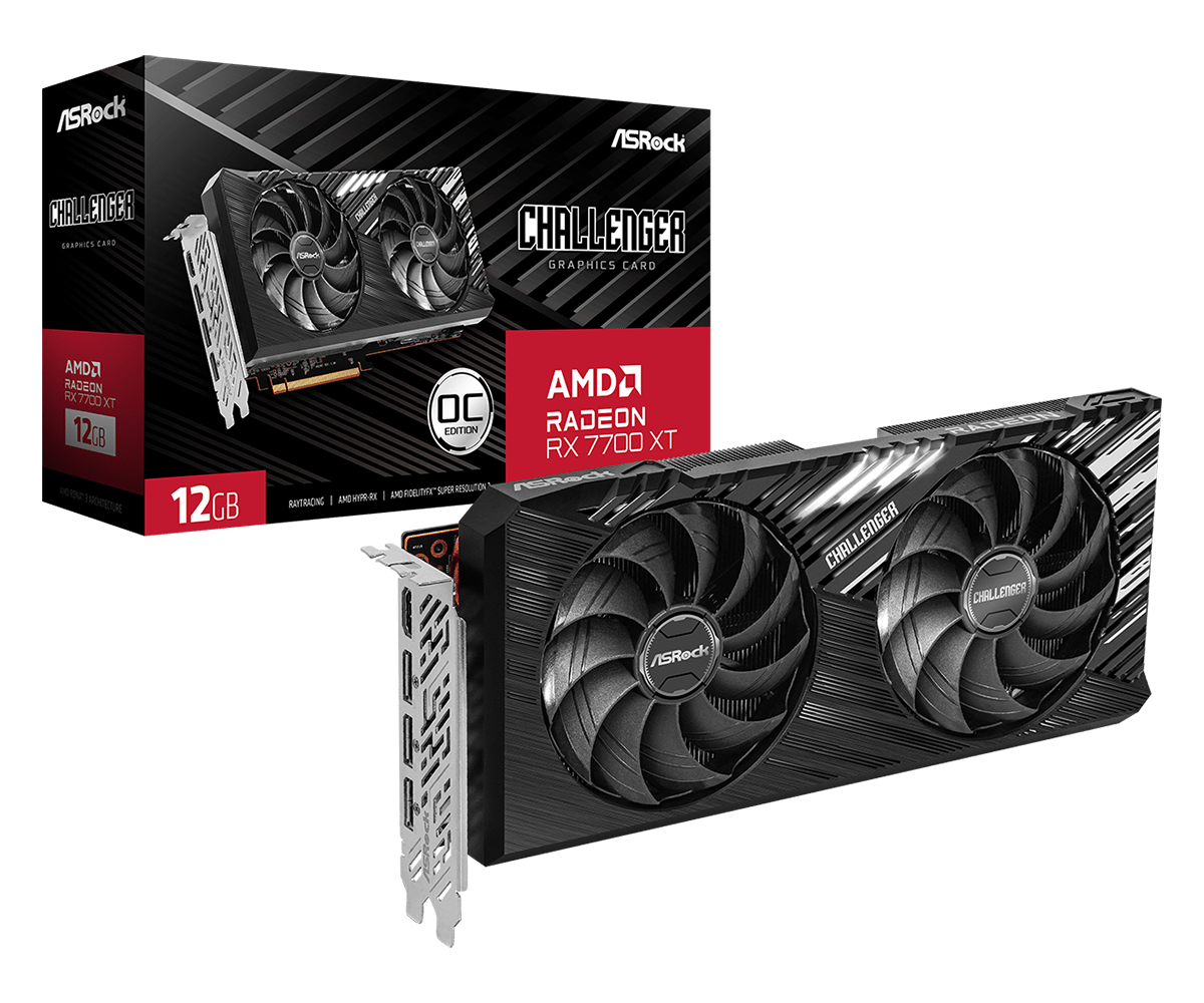 ASROCK AMD RADEON RX7700XT 12GB CHALLENGER OC GRAPHIC CARD