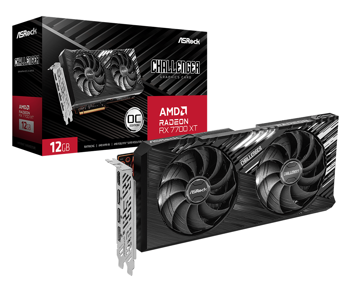 GRAPHIC-CARD-12-GB-ASROCK-RX7700-XT-CHALLENGER-OC