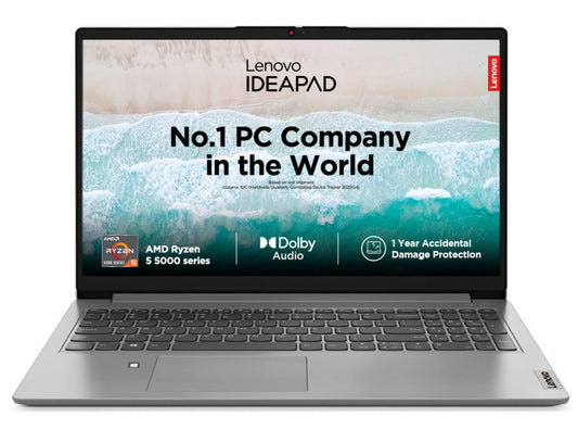 LENOVO IDEAPAD SLIM 1 82R400BGIN [R5-5500U RYZEN/8GB/512GB SSD/WIN11 HOME+MSO/15.6"/INTIGRATED GRAPHICS /1 YEAR(S)/GREY]