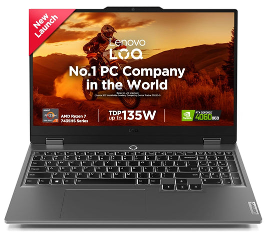 LENOVO LOQ 83JC0046IN [R7-7435HS RYZEN/24GB/512GB SSD/WIN11 HOME+MSO/15.6"/6GB-RTX4060 GRAPHICS /1 YEAR(S)/GREY]