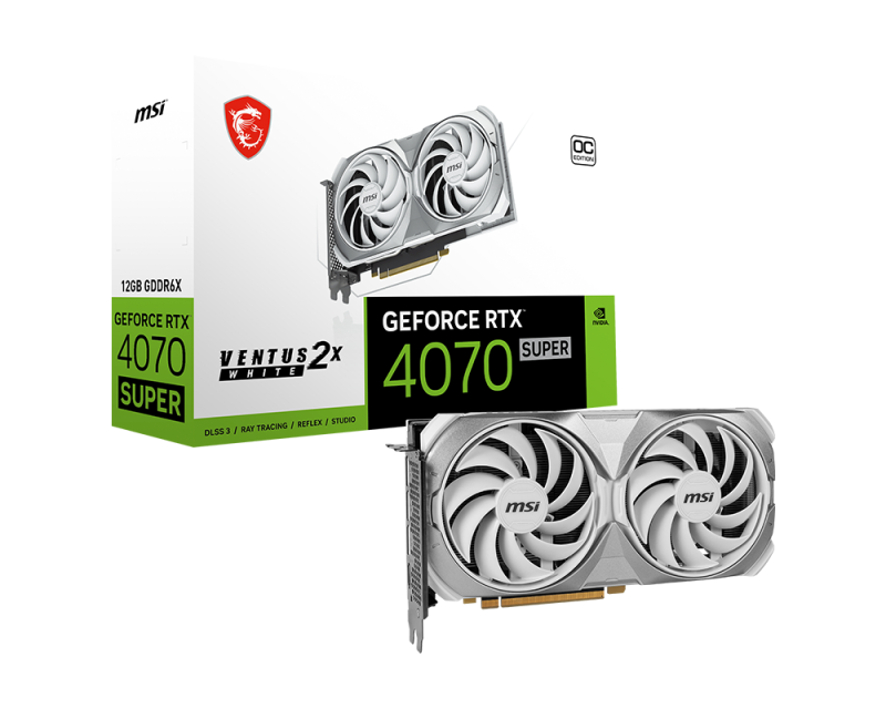 MSI RTX 4070 SUPER VENTUS 2X WHITE OC 12GB GRAPHICS CARD