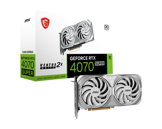 MSI RTX 4070 SUPER VENTUS 2X WHITE OC 12GB GRAPHICS CARD