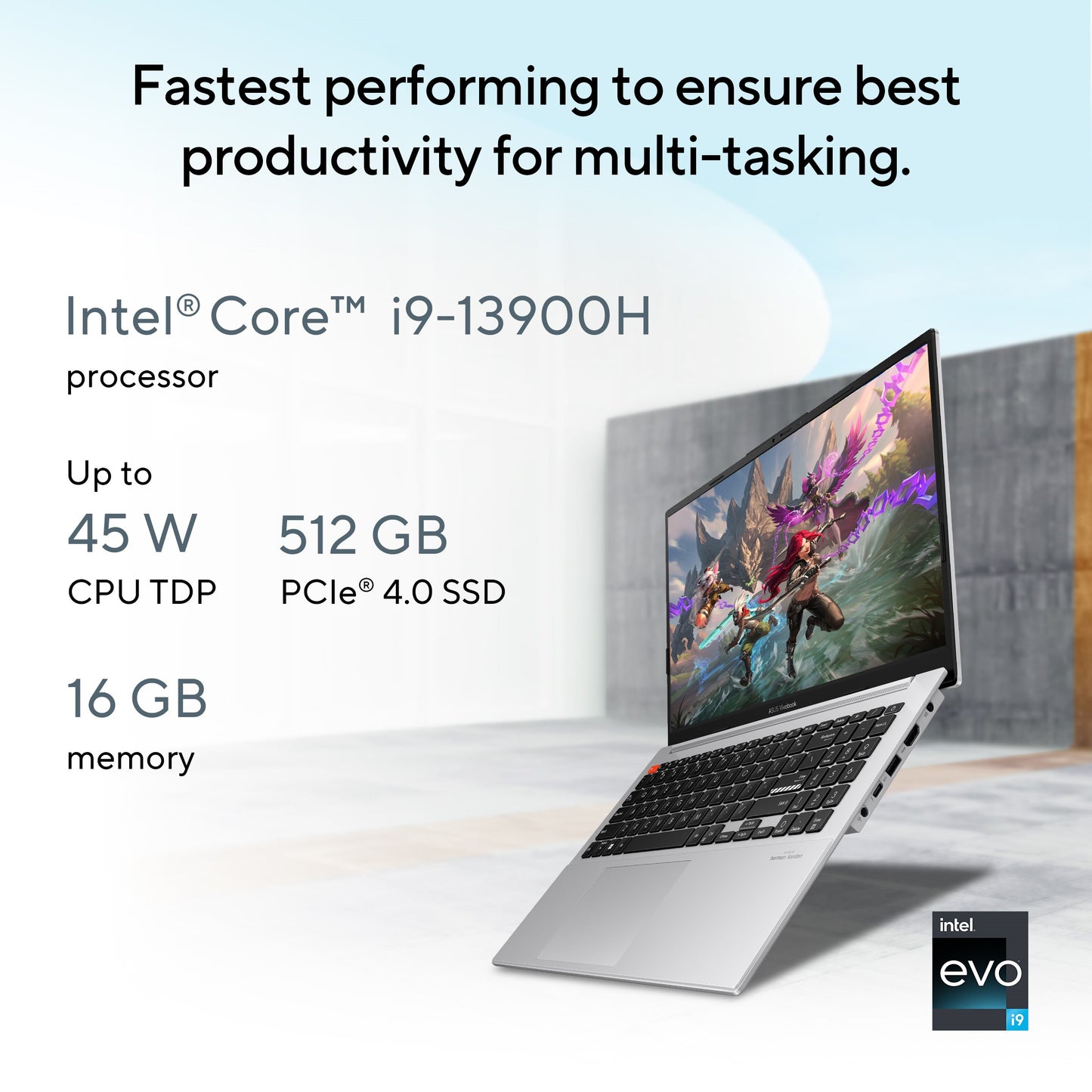 ASUS VIVOBOOK S15 OLED S5504VA-MA943WS [CI9-13900H 13TH GEN/16GB/512GB SSD/WIN11 HOME+MSO/15.6 INCH/INTEGRATED GRAPHICS /1 YEAR(S)/SILVER]