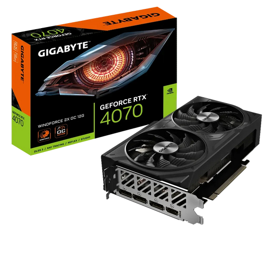 GIGABYTE GEFORCE RTX 4070 WINDFORCE OC 12G GRAPHICS CARD N4070WF2OC-12GD