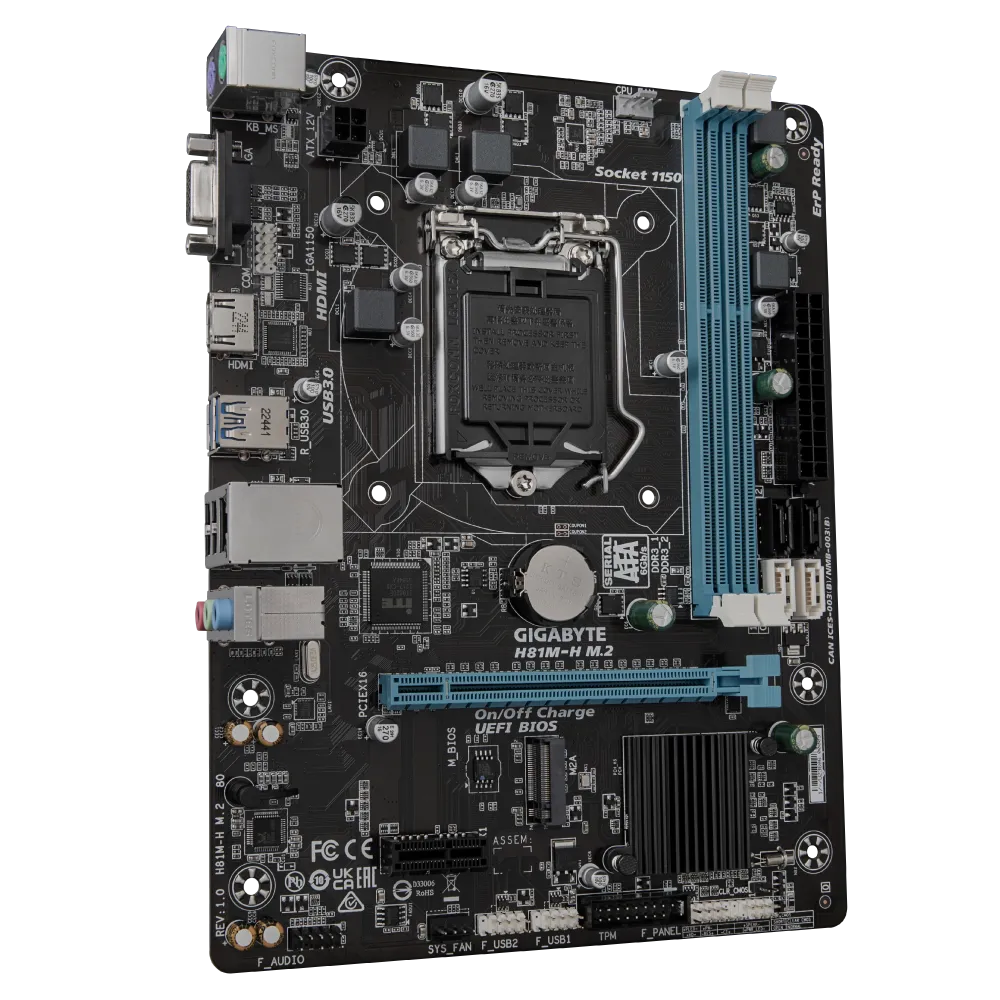 GIGABYTE H81M-H M.2 MOTHERBOARD