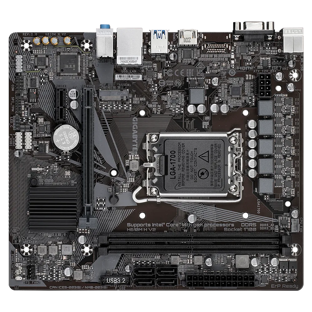 GIGABYTE H610M H V2 DDR5 MOTHERBOARD