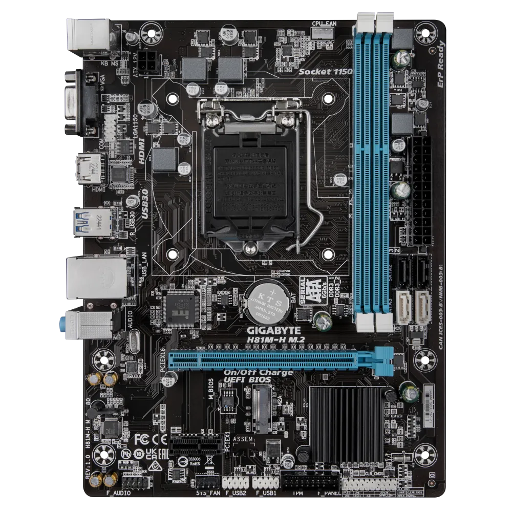 GIGABYTE H81M-H M.2 MOTHERBOARD