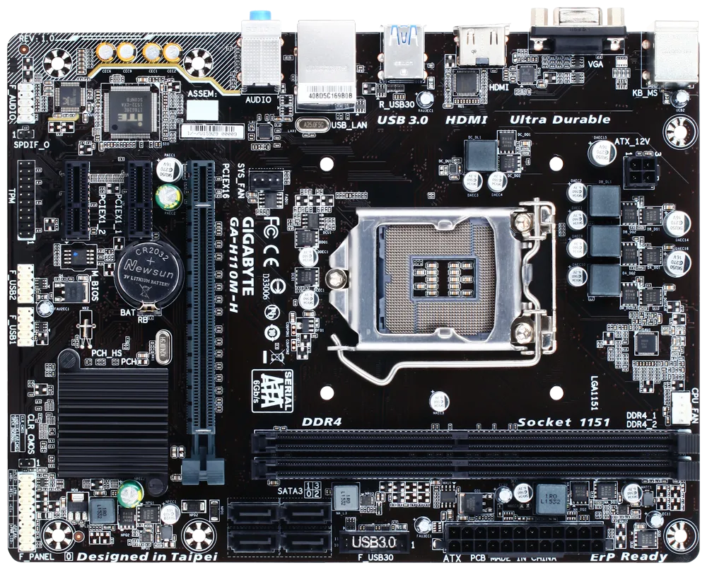 GIGABYTE GA-H110M-H INTEL LGA1151 MOTHERBOARD