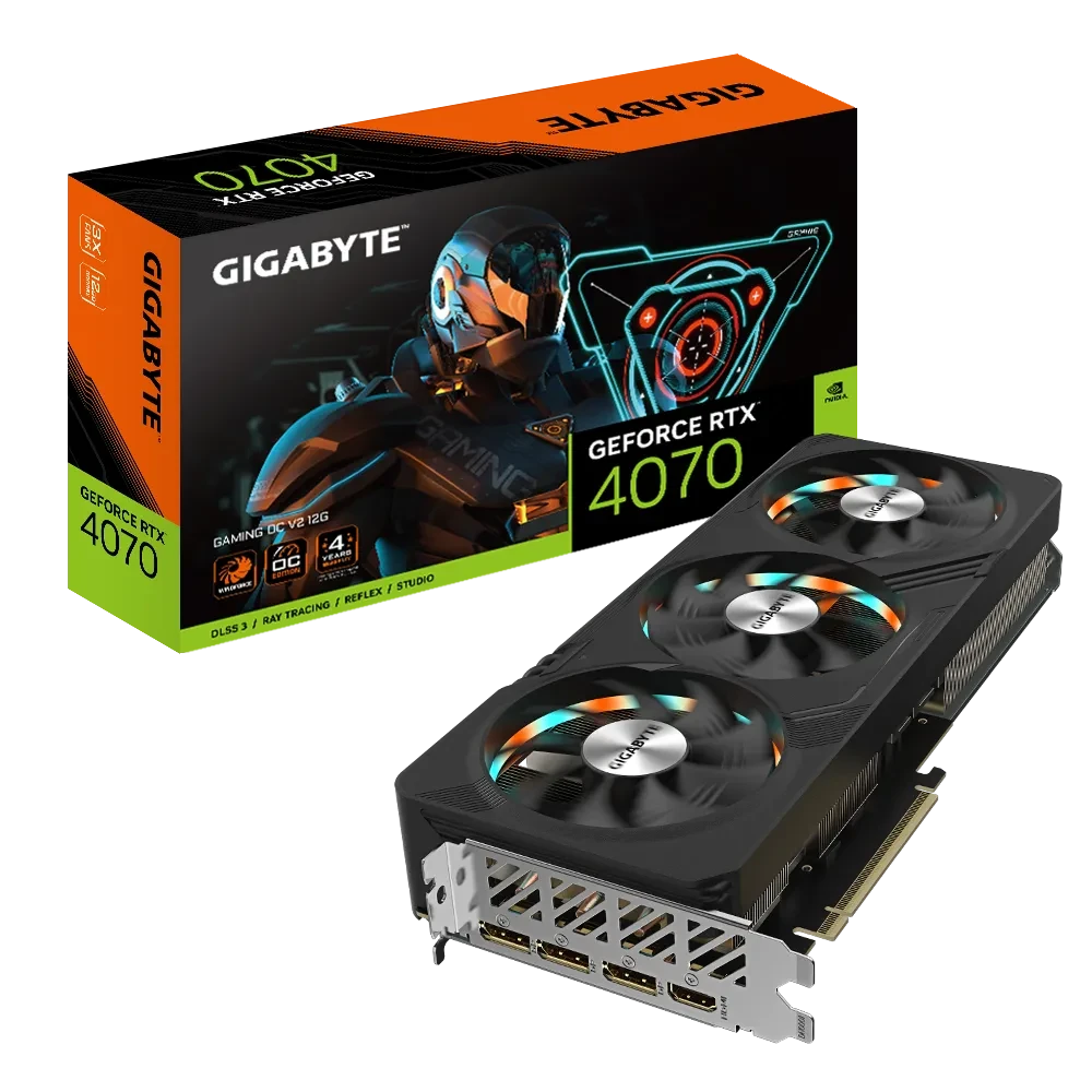 GIGABYTE GEFORCE RTX 4070 GAMING OC 12G GRAPHICS CARD WINDFORCE N4070GAMING OC-12GD