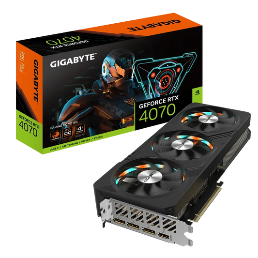 GIGABYTE GEFORCE RTX 4070 GAMING OC 12G GRAPHICS CARD WINDFORCE N4070GAMING OC-12GD