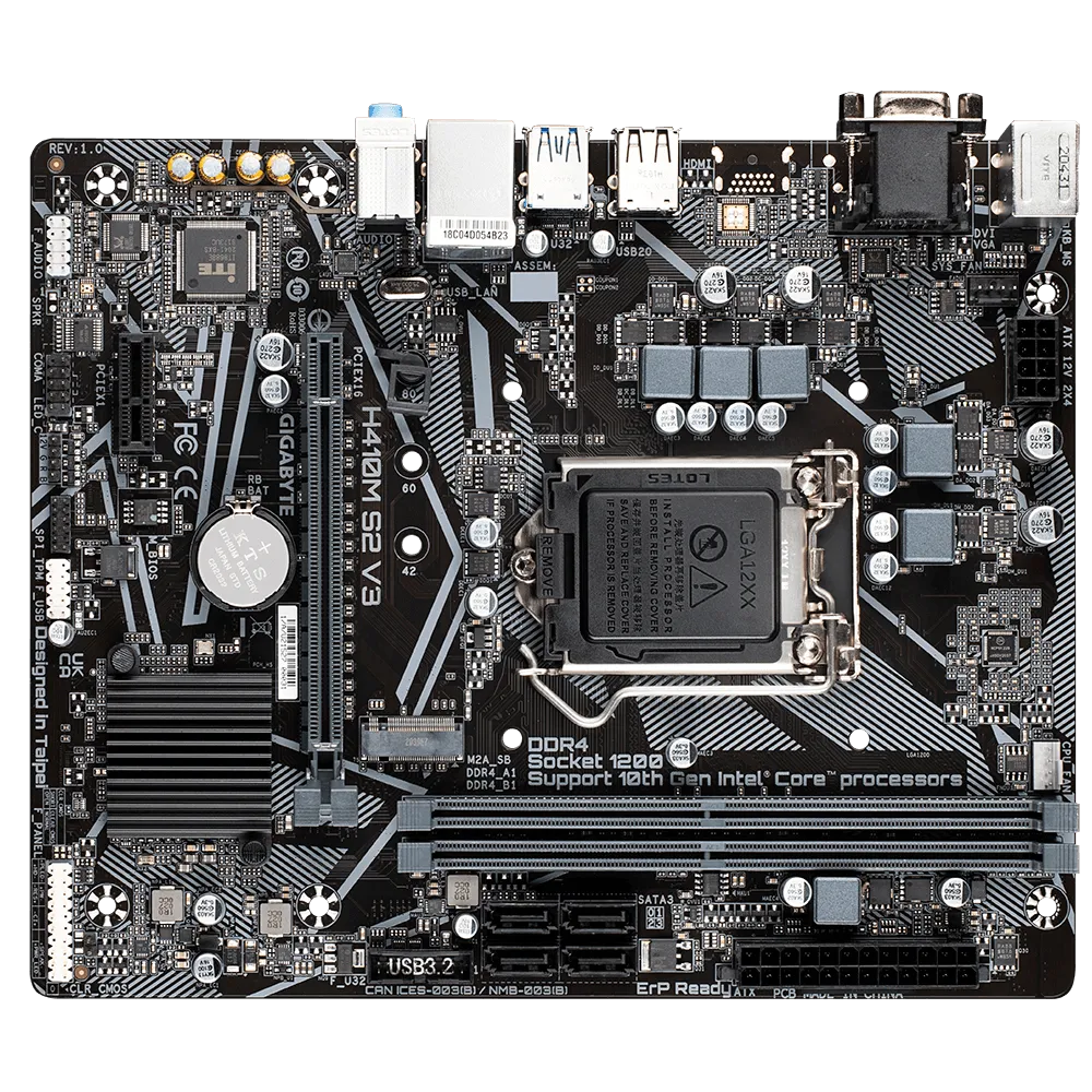 GIGABYTE GA-H410M-S2 V3 INTEL LGA1200 MOTHERBOARD