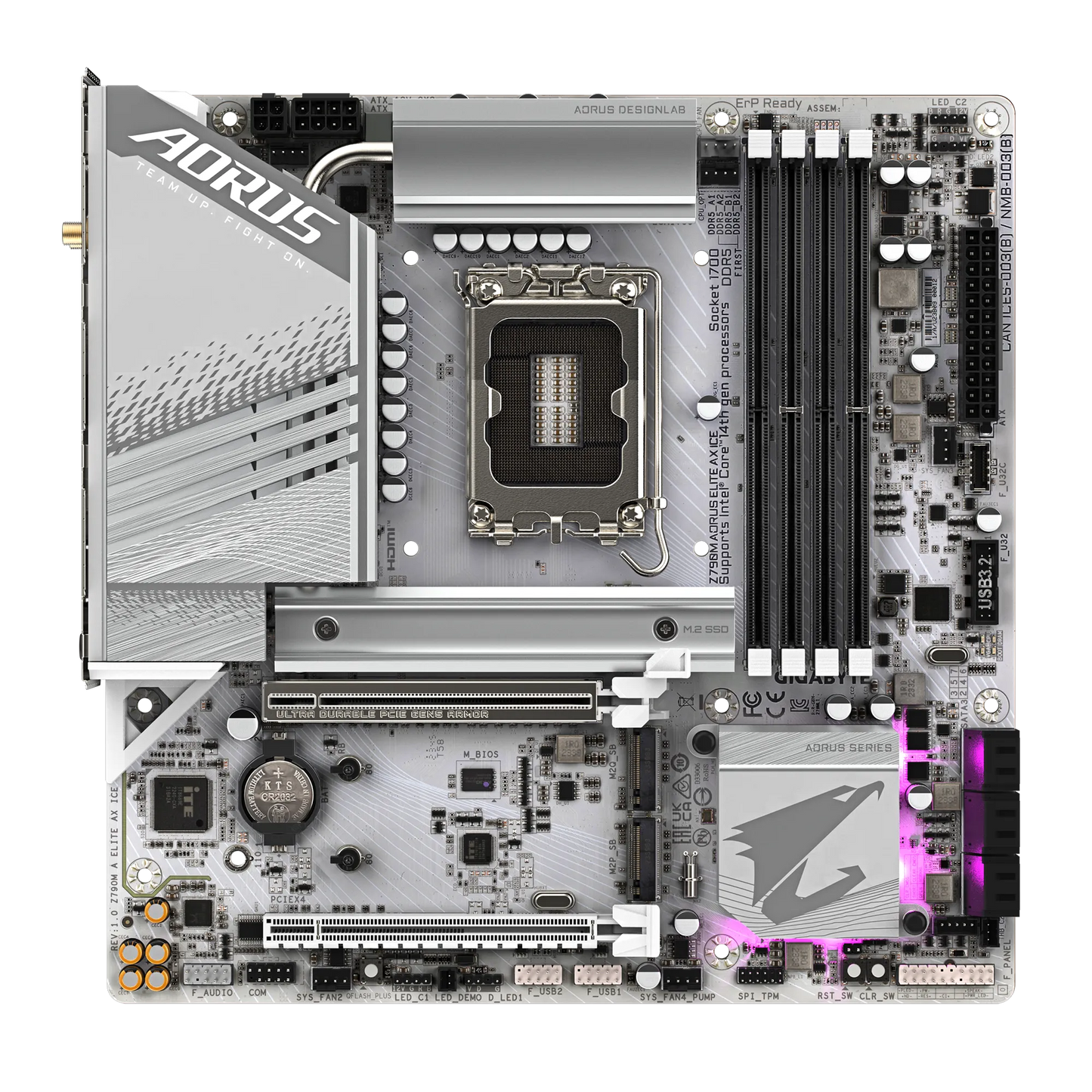 GIGABYTE Z790M AORUS ELITE AX ICE DDR5 MOTHERBOARD