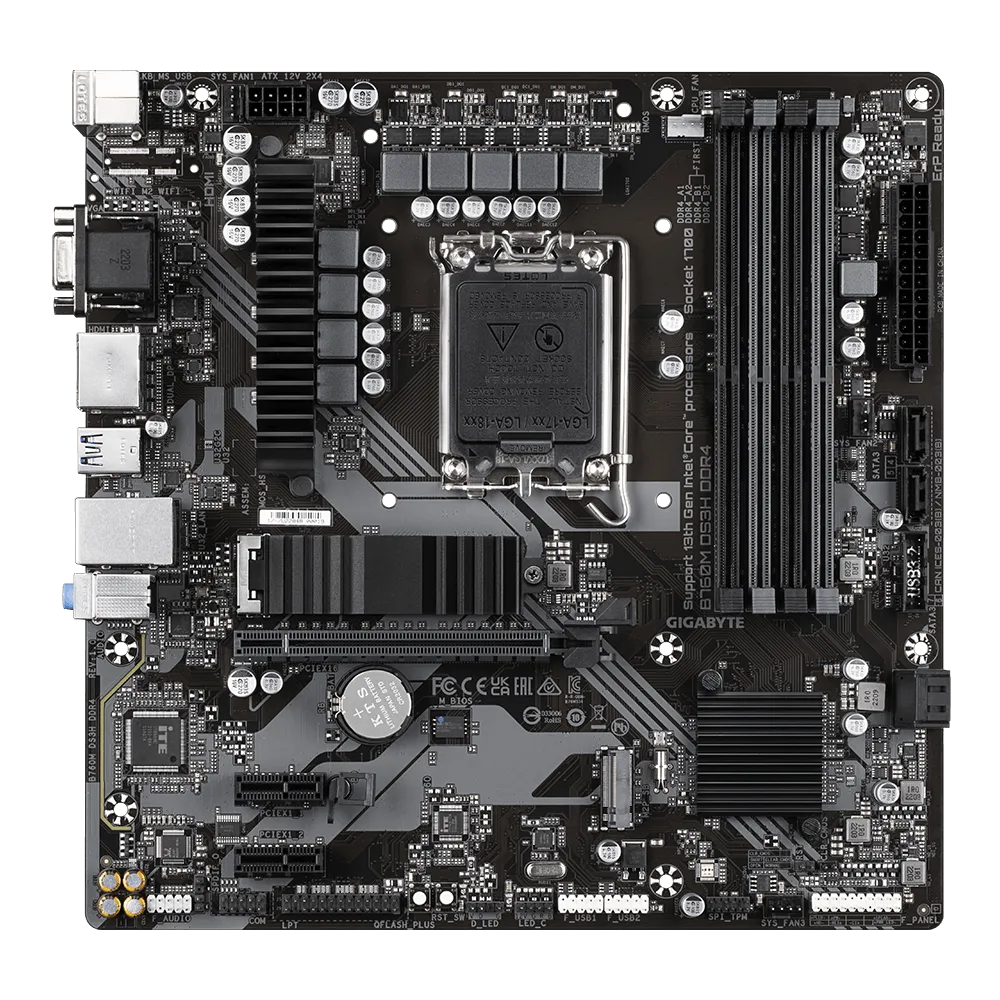 GIGABYTE GA-B760M DS3H DDR4 INTEL LGA1700 MOTHERBOARD