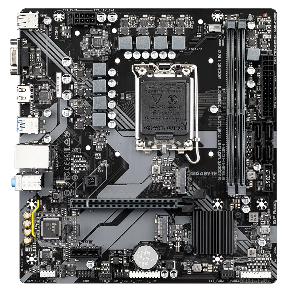 GIGABYTE B760M H DDR4 MOTHERBOARD