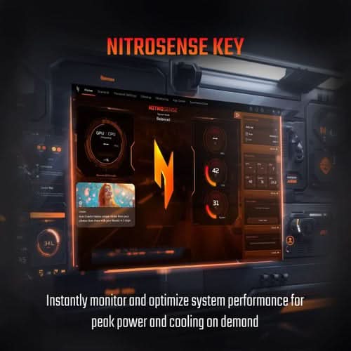 Acer Nitro V15 ANV15-52 Gaming Laptop (13th Gen Intel Core i7/ 16GB RAM/ 512GB SSD/ 15.6 Inch (39.62 cm) FHD IPS Display/ 8GB-NVIDIA GeForce RTX 5060 Graphics/ MS-Office/ Windows 11) UN.QZASI.002