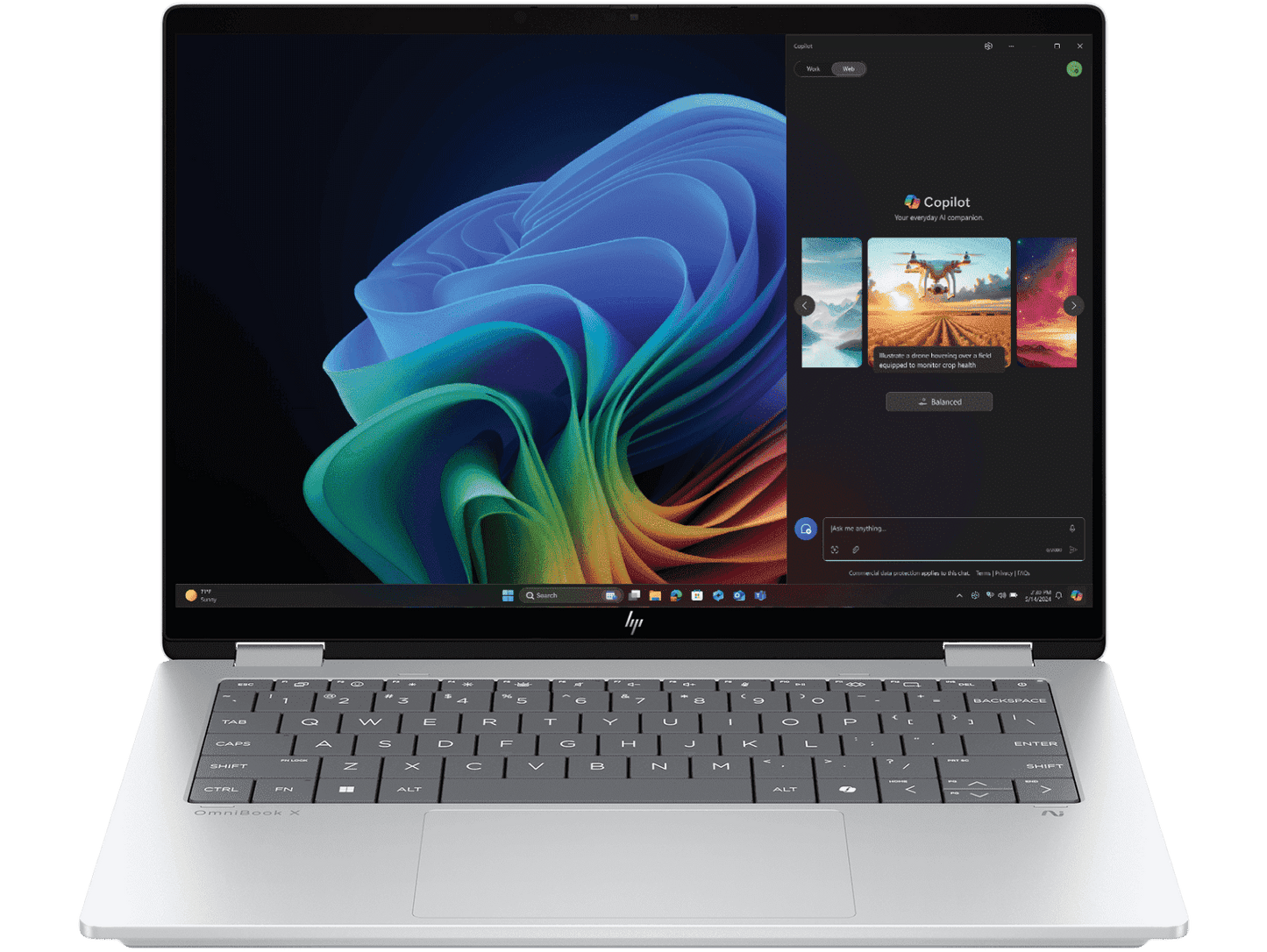 HP OMNIBOOK X FLIP 14 FM0099TU [ULTRA5-226V/16GB/1TB SSD/WIN11 HOME+MS24/14.0" TOUCH/INTEGRATED GRAPHICS/1 YEAR(S)/SILVER]
