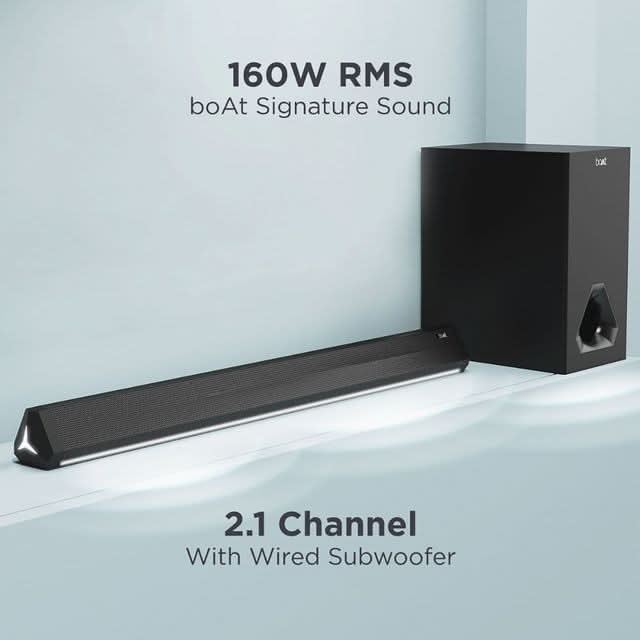 Boat Aavante Bar Aura 160W Bluetooth Soundbar with Remote (Black)