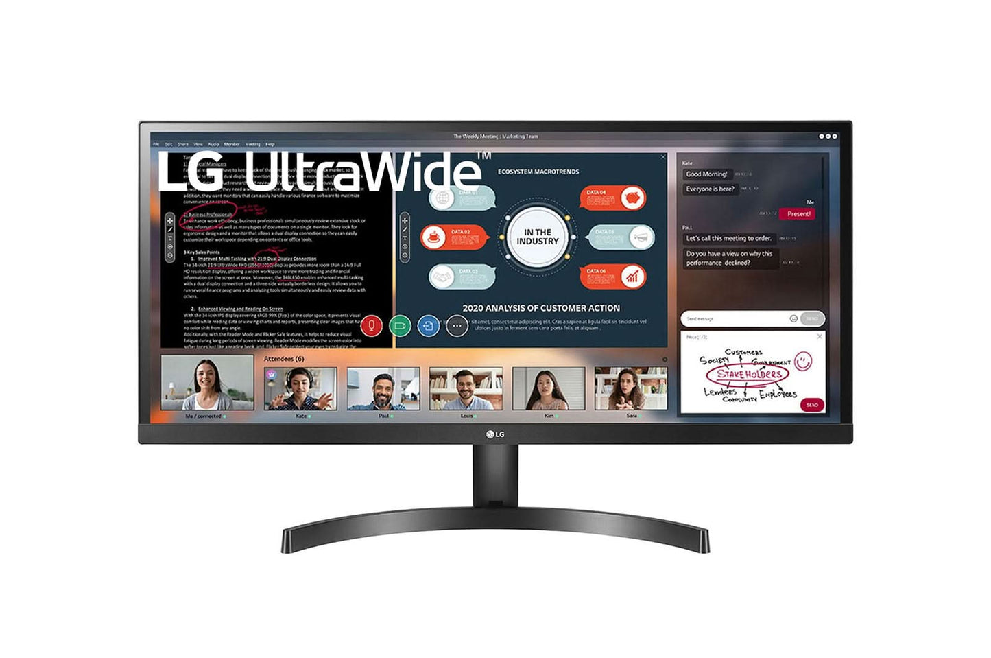 LG UltraWide 29WL50S-B 29 Inch Professional Monitor