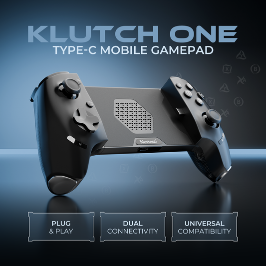 KLUTCH ONE GAMEPAD WITH IPHONE/ANDROID, XBOX, HID & KEYMAP MODES | WIRED & BLUETOOTH CONNECTIVITY | LIGHTING INDICATORS | GAMING CONTROLLER FOR MOBILE, PC,CONSOLE | WIRELESS GAMEPAD & JOYSTICK