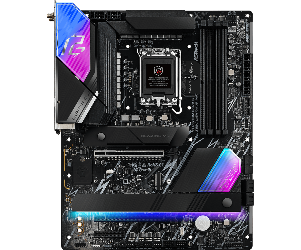 ASROCK Z890 LIGHTNING WIFI LGA 1851 ATX MOTHERBOARD