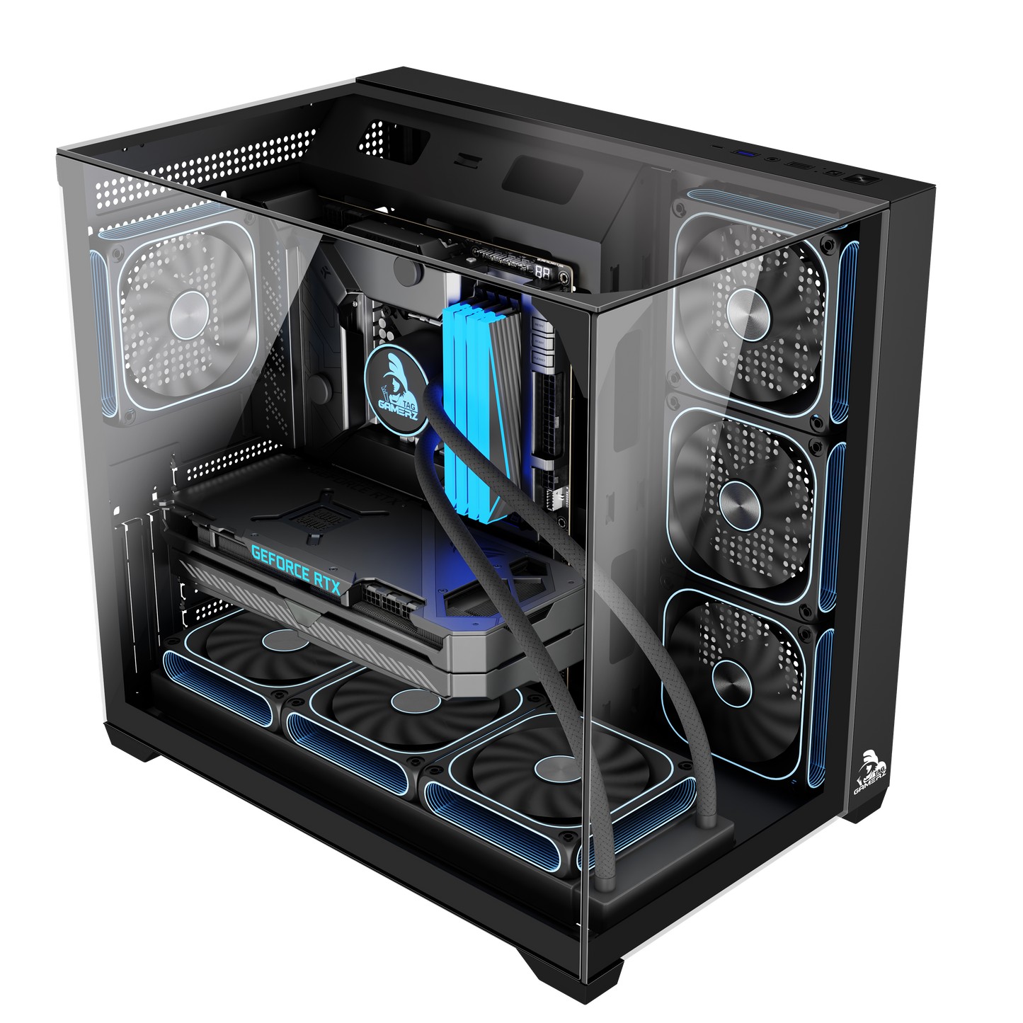 TAG Gamerz Orion Gaming Mid Tower Cabinet Black